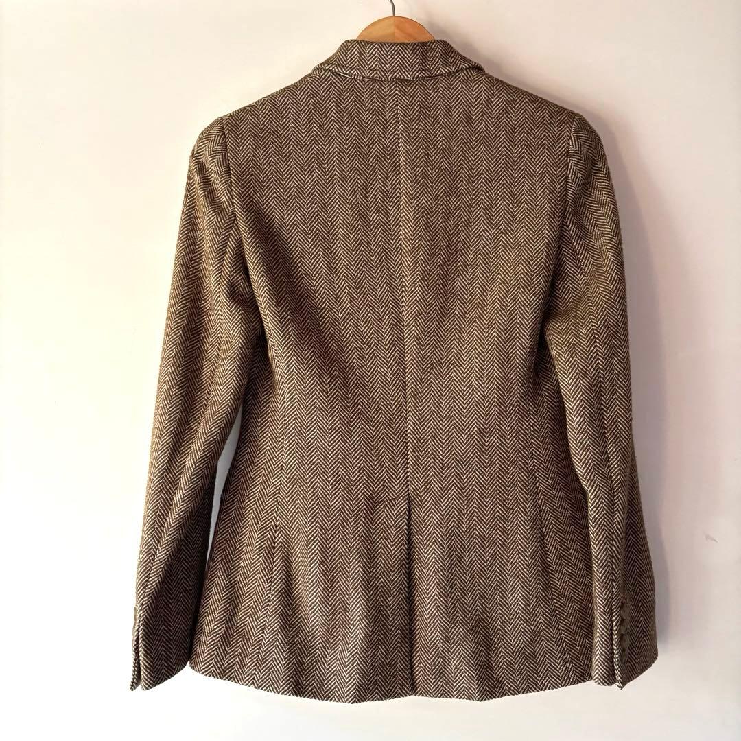 ❤︎ ラルフローレン イタリー製 ヘリンボーン 絹混ウールジャケット サイズ2