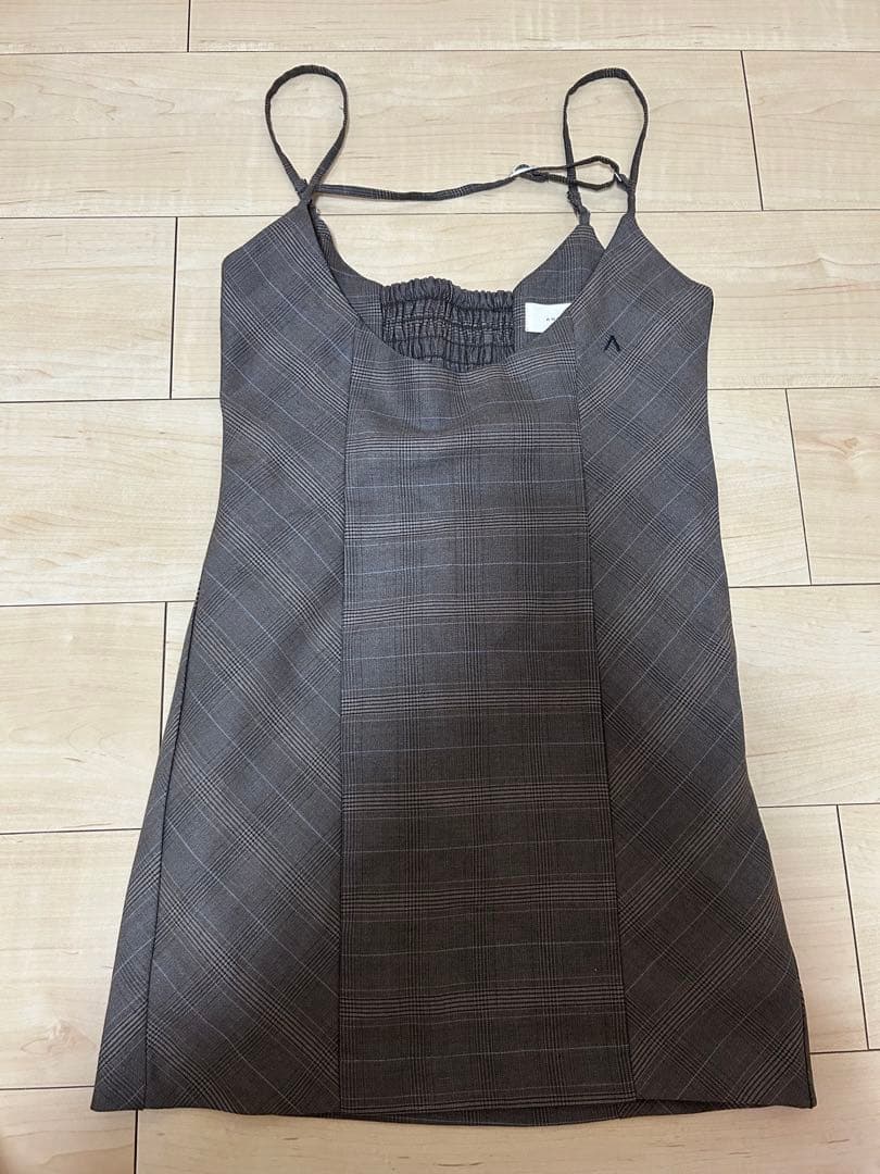 ANDMARY チェック柄 ミニワンピース