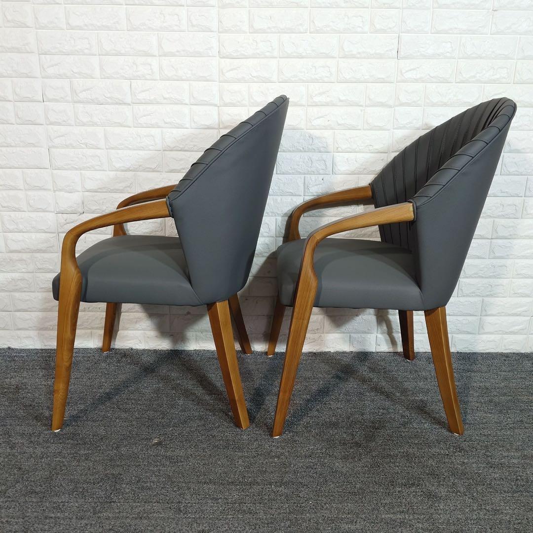 ダイニングチェア 2脚セット シンプル 木製フレーム 家具 インテリア J010