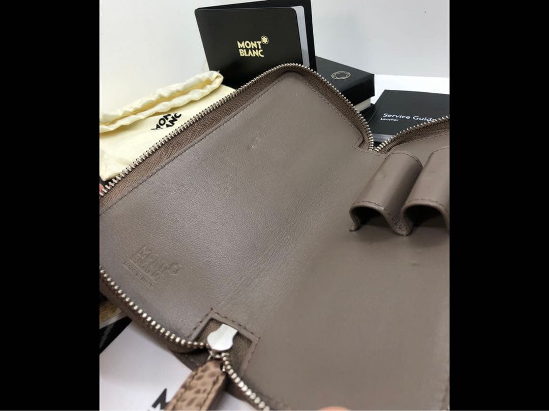 ⭐️モンブラン⭐️売切れの高品質アリゲーターデザイン・マイスター本革製ペンポーチ⭐️