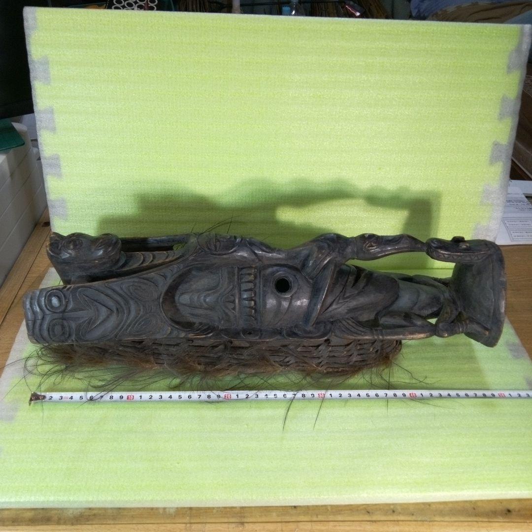 Tao　パプアニューギニア　木彫像　オブジェ　木製　木彫り　雑貨