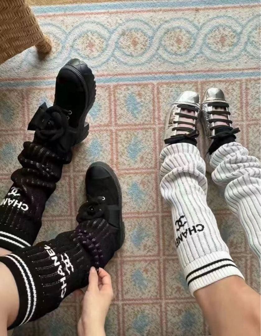 ⭐️新品⭐️CC 24C レッグウォーマー ゲートル ココマーク リブニット