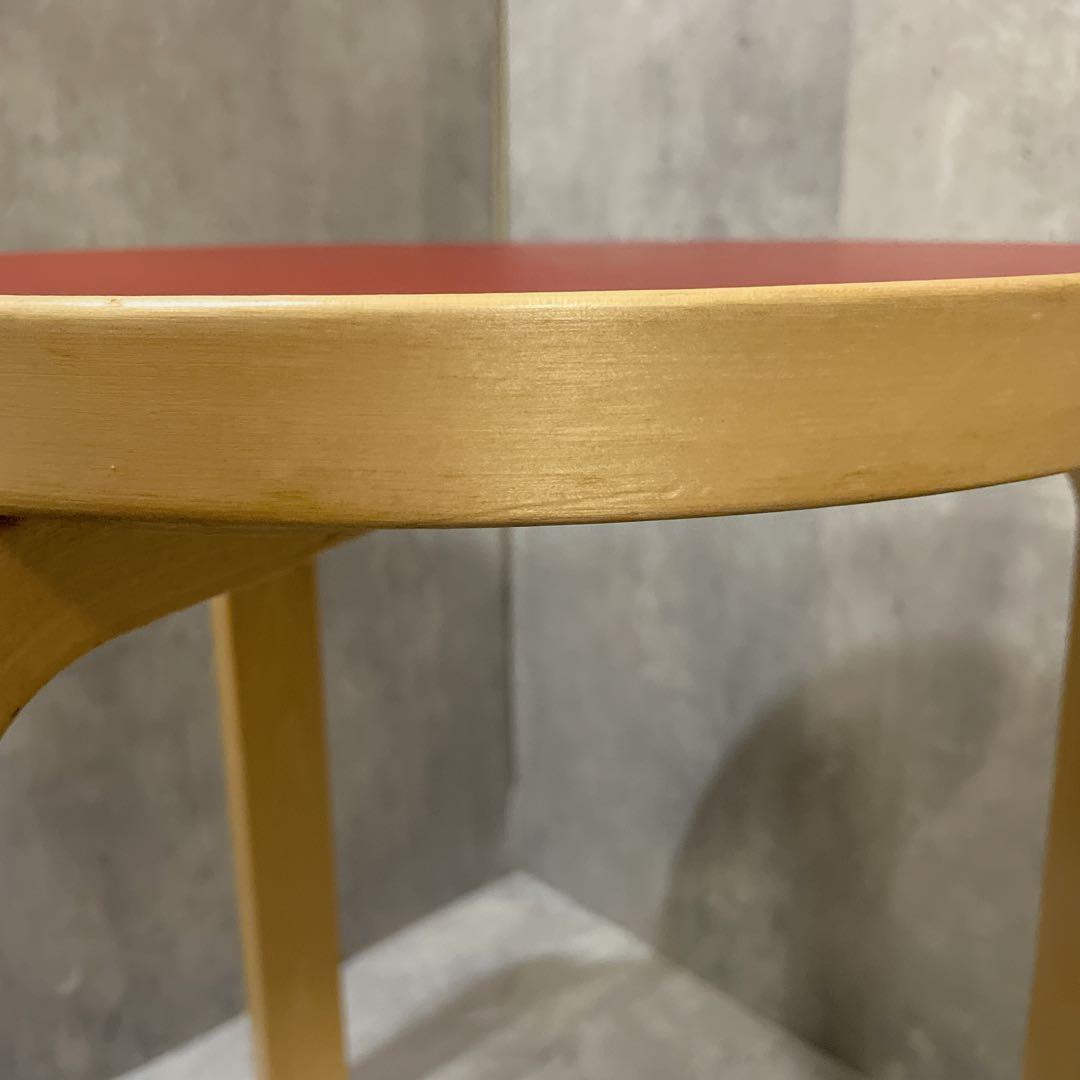 Artek アルテック スツール60 3本脚 レッド 正規品シール有 2012年