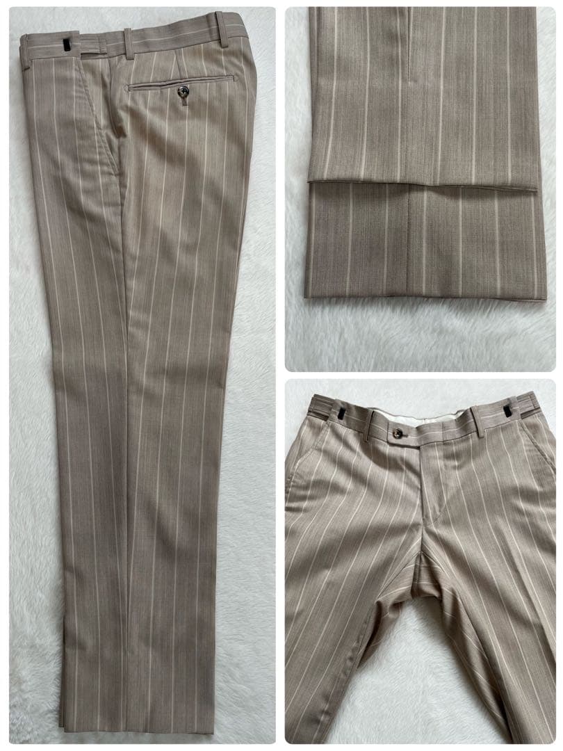 【希少】ANGELICO オーダースーツ　セットアップ　スリーピース　グレージュ