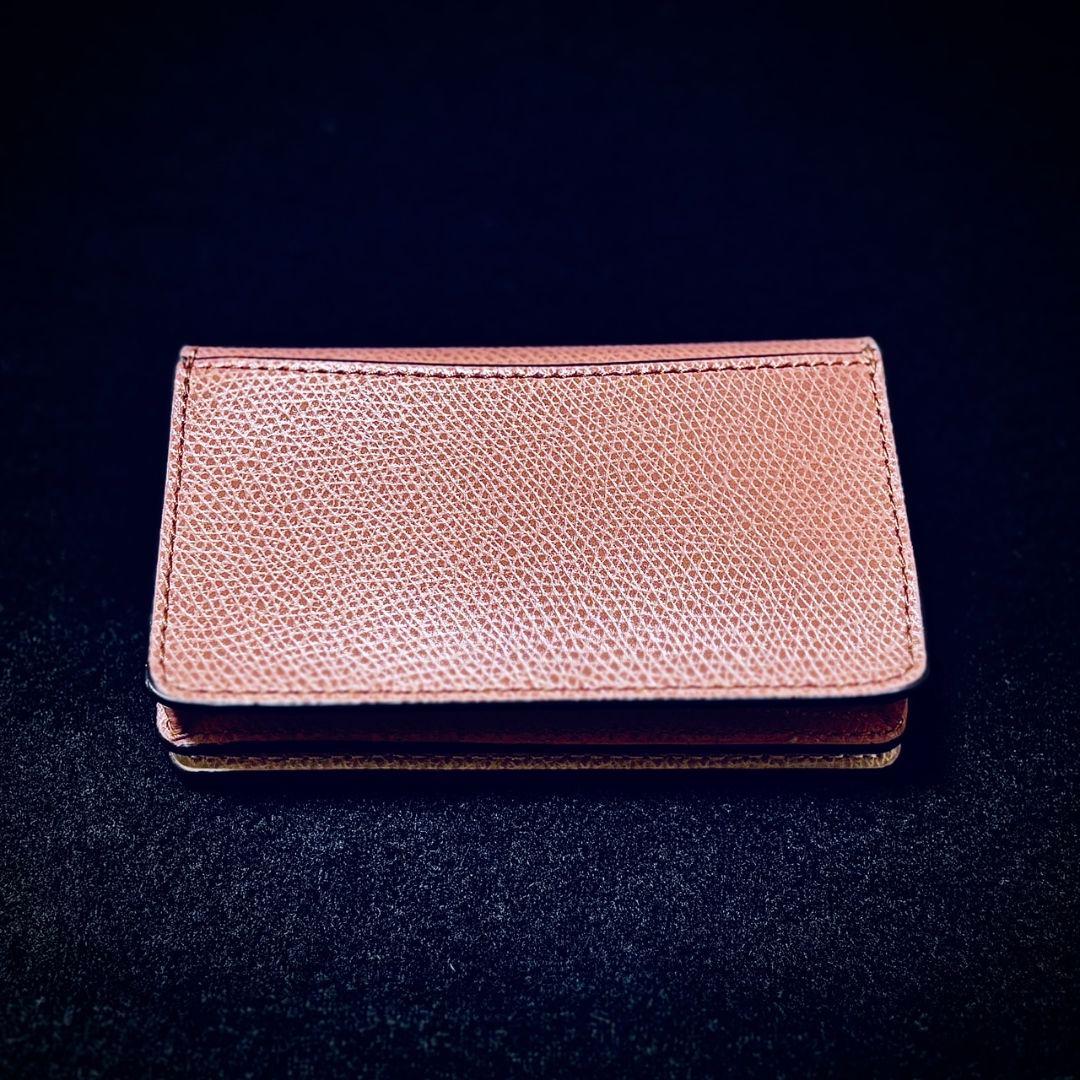 き*よ様 未使用　FURLA ピンク レザー 名刺入れ　カードケース