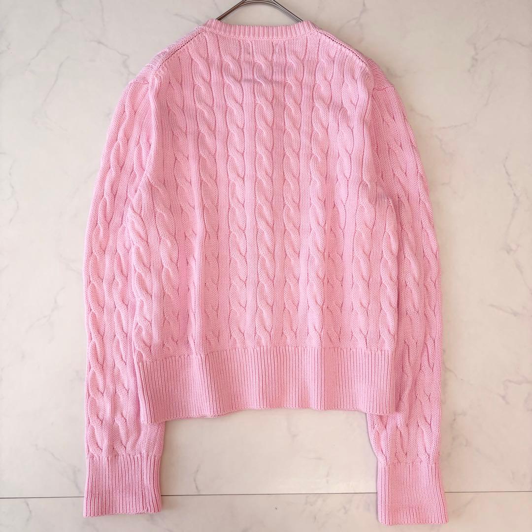 ポロ ラルフローレン コットン ニット ケーブル カーディガン 大人気✨極美品