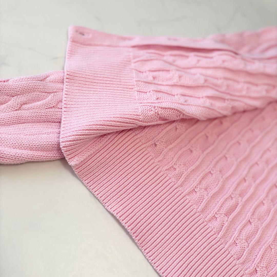 ポロ ラルフローレン コットン ニット ケーブル カーディガン 大人気✨極美品