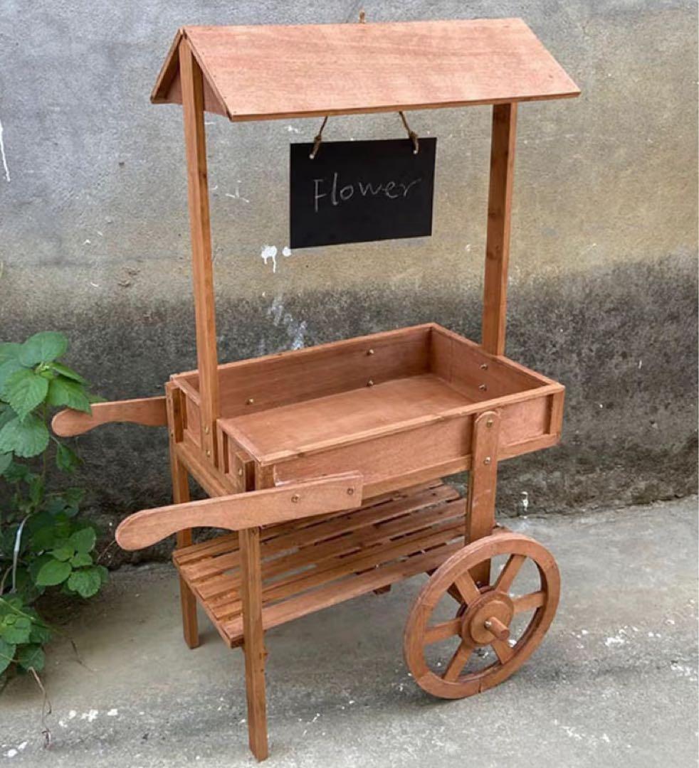 木製花屋台風プランターラック 新品未使用