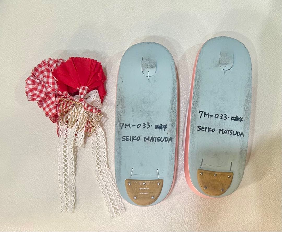 【水色】七五三 松田聖子　着物　7歳　帯帯揚げ他和装小物一式