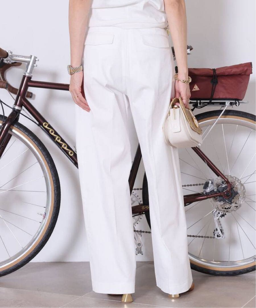 【新品】MUSE de Deuxieme Classeタック チノ ワイドパンツ