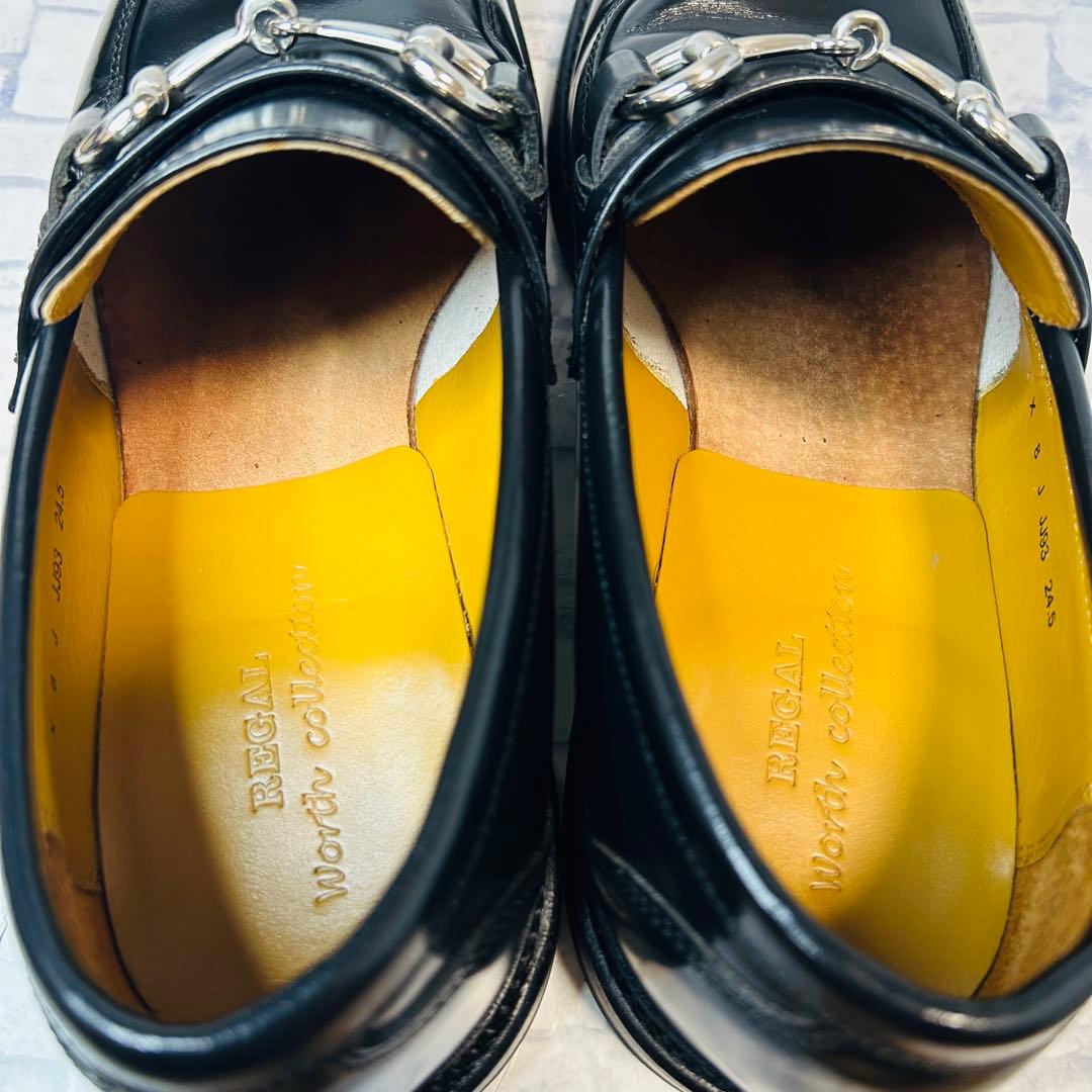 未使用級 REGAL リーガル ビットローファー JJ93 ブラック 24.5㎝