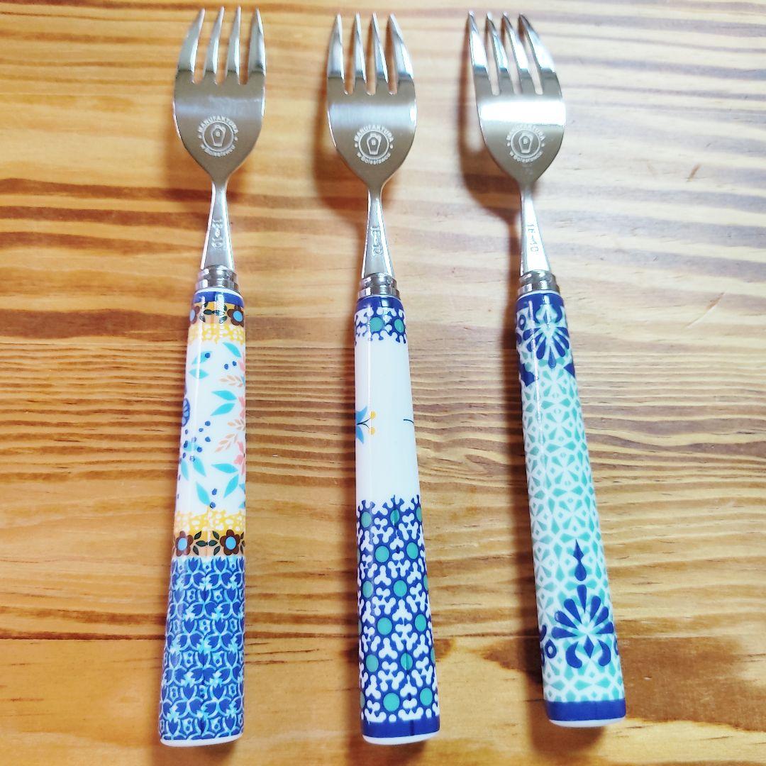 新品　ポーランド食器　カトラリーセット①　スプーンナイフフォーク3本　クラシック