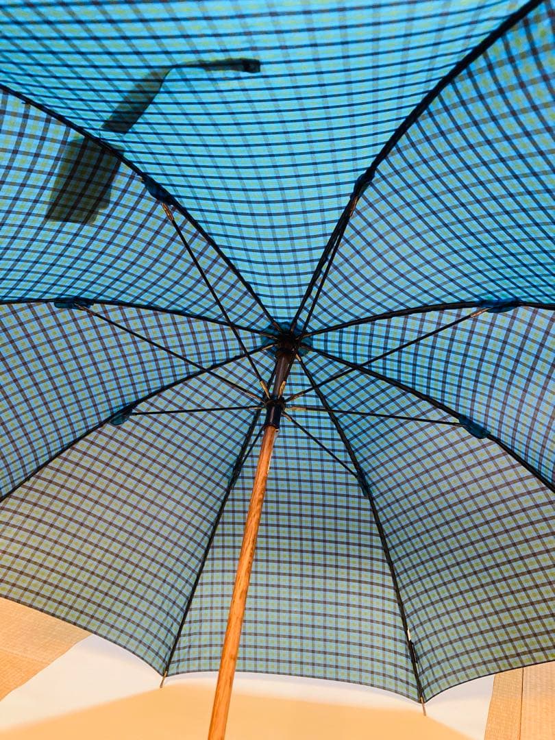 新品 55㎝ ファミリア 傘 青チェック 大人用