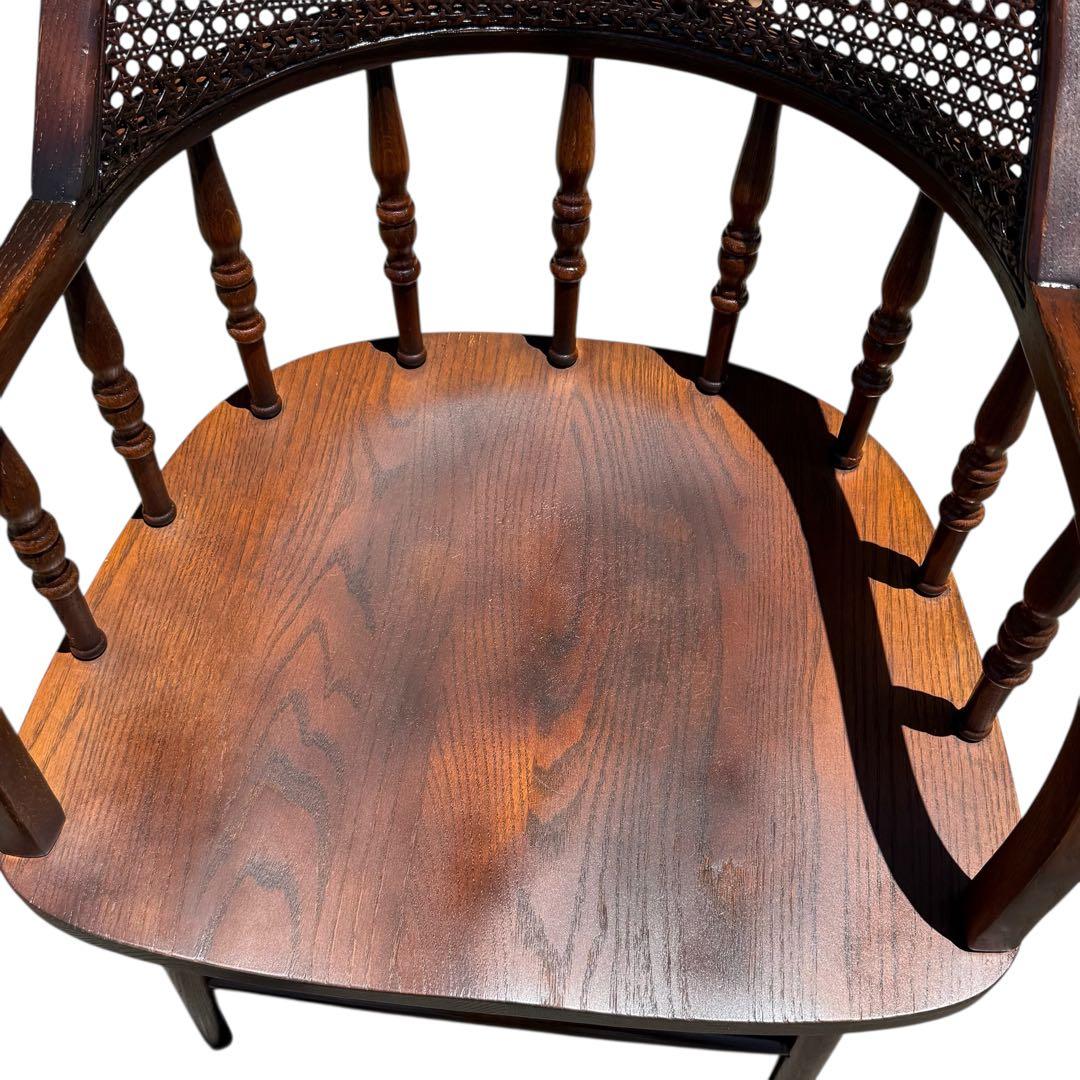 HR739 三越取扱　Shin Lee シンリーオーク材 ダイニングチェア　籐