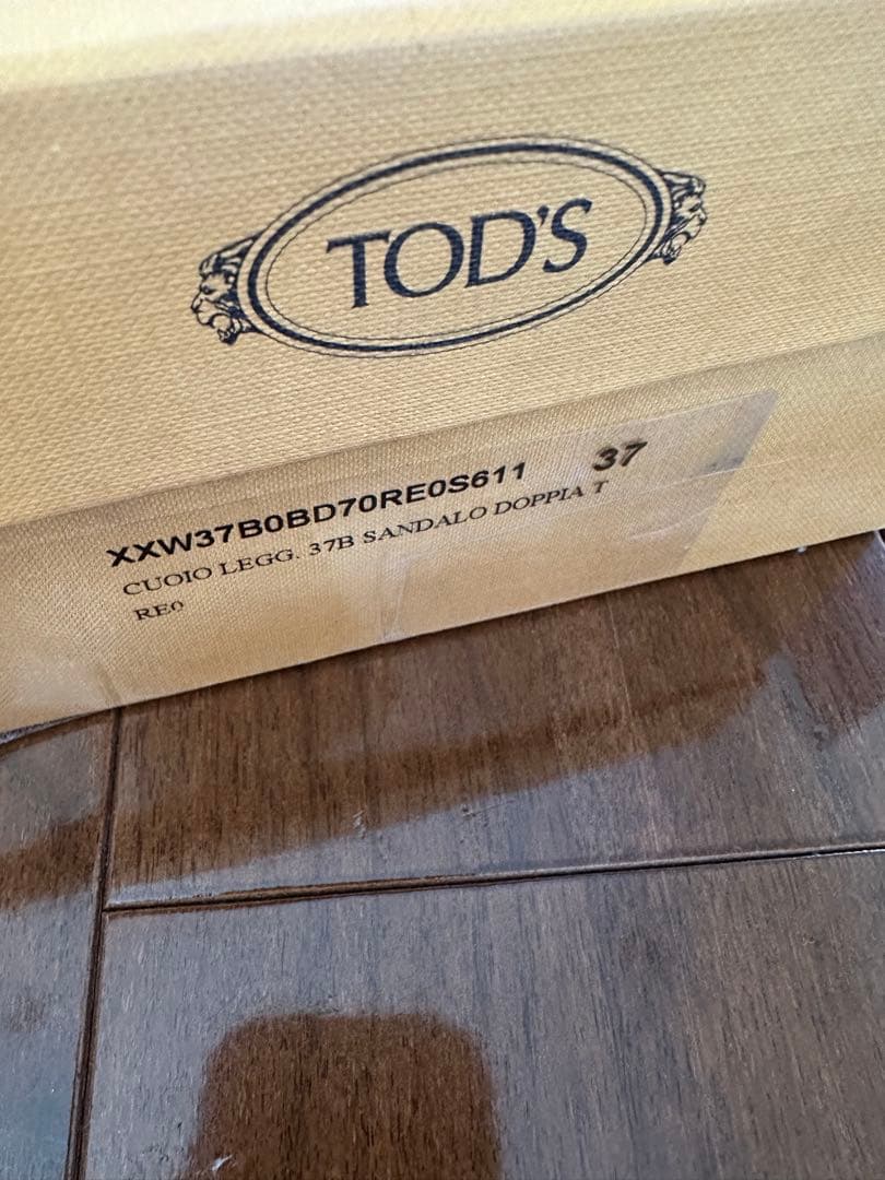 TOD'S スウェード スムースレザー ブラウンサンダル 箱・保存袋付き