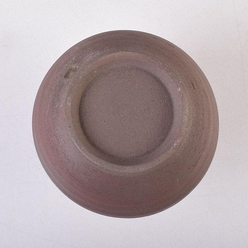 人間国宝　濱田庄司作　辰砂釉　丸壷　共布共箱　V　R8910