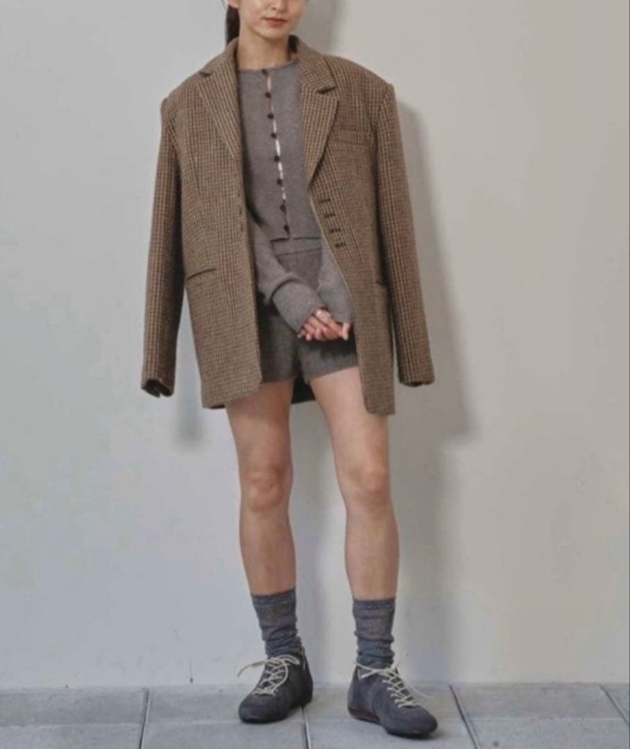 新品タグ付きtodayful チェック柄 テーラードジャケット 38