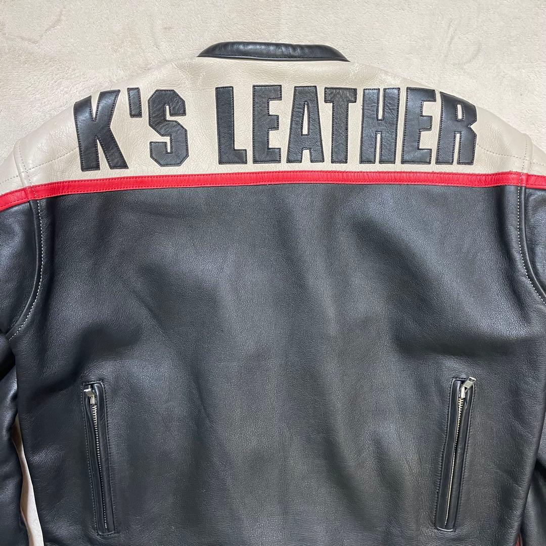 【牛革】KADOYA レザー ライダースジャケット 3L BLACK HORSE