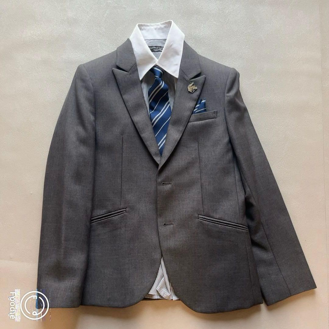 【美品】　5点セット フォーマルスーツ 150 グレー　卒服　卒業式　男の子