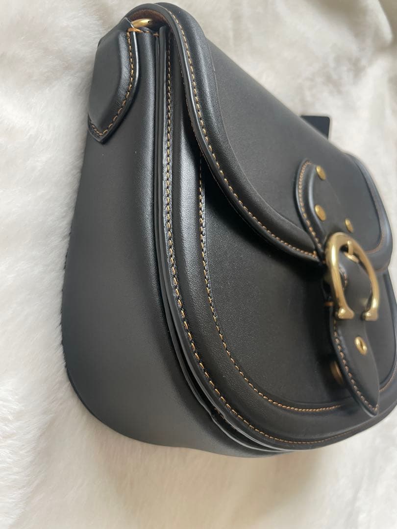 【美品】コーチ ビート 2way ショルダーバッグ サドルバッグ レザー 黒