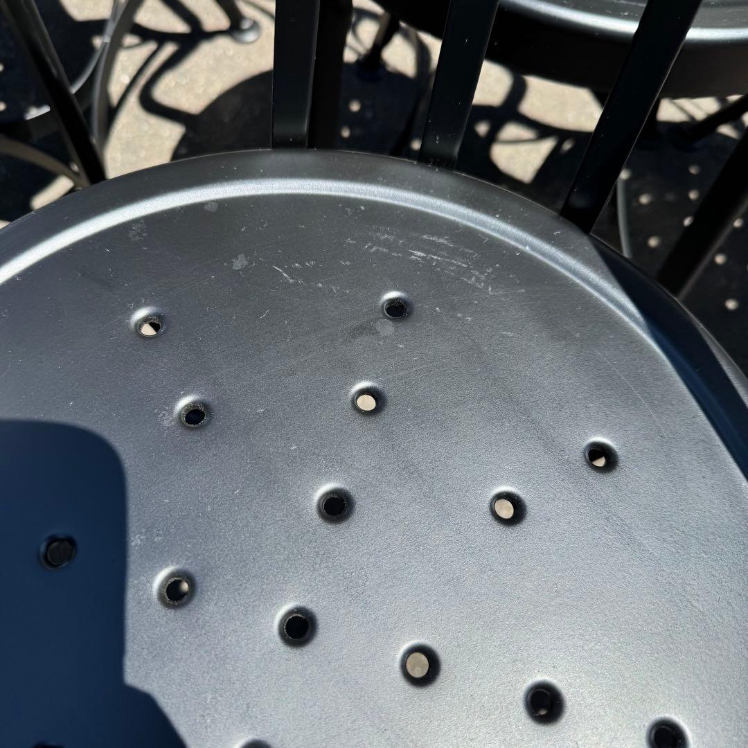 【新潟県魚沼市直接引き取り限定】ノーザンオハイオ　ガーデンチェア　ブラック 6脚