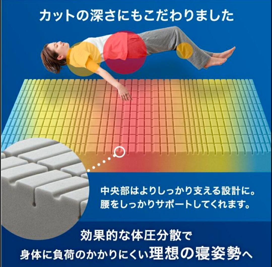 Goo 3D 三つ折 ウレタン マットレス クイーン メッシュ 車中泊 高反発
