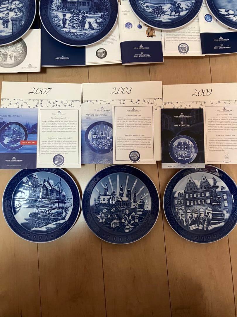コペンハーゲン イヤープレート　まとめ1999〜2009 11枚 箱 説明書