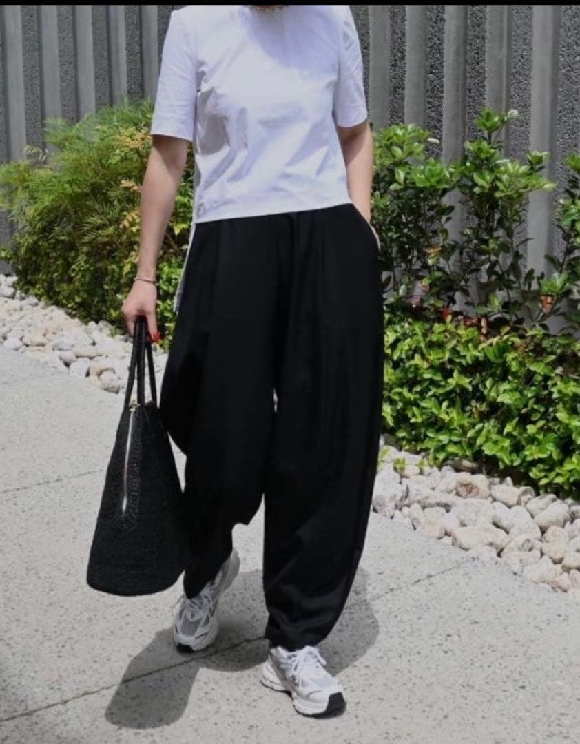 Lig. 黒 コクーンパンツM リグドット　ワイドパンツ