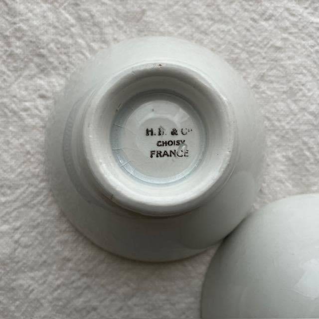 レア◆2コ◆ショワジールロワ小ぶりなカフェオレボウル白＃サルグミンヌオクトゴナル