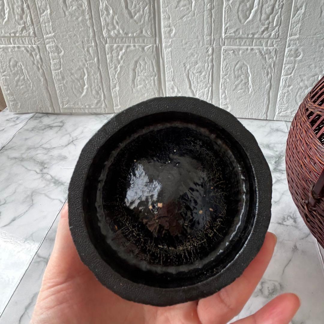 竹清　竹製花器 竹工芸 竹かご 在銘あり「竹清」