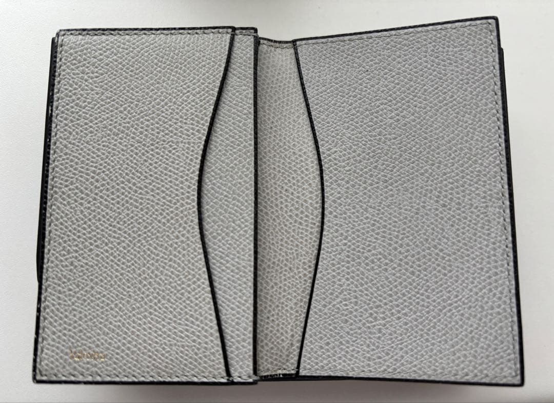 Valextra グレー レザー 名刺入れ　ヴァレクストラ