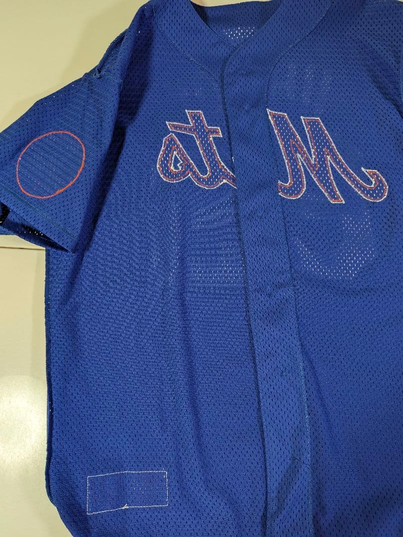 べアプ　90s USA製 マジェスティック　メッツ 吉井理人ユニフォームＭ