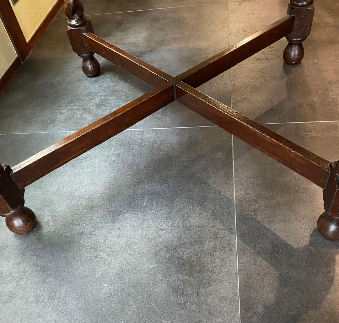 送料込み三越イギリスアンティークドローリーフテーブル（伸縮可能）