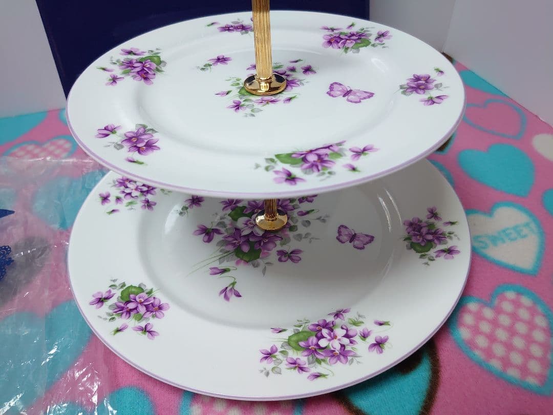 新品未使用 Aynsley エインズレイ イングリッシュバイオレット プレート