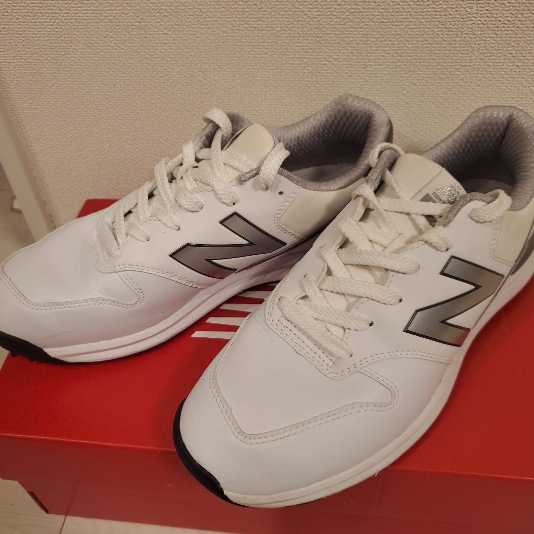 【美品】New Balance ゴルフシューズ ホワイト 25.5cm