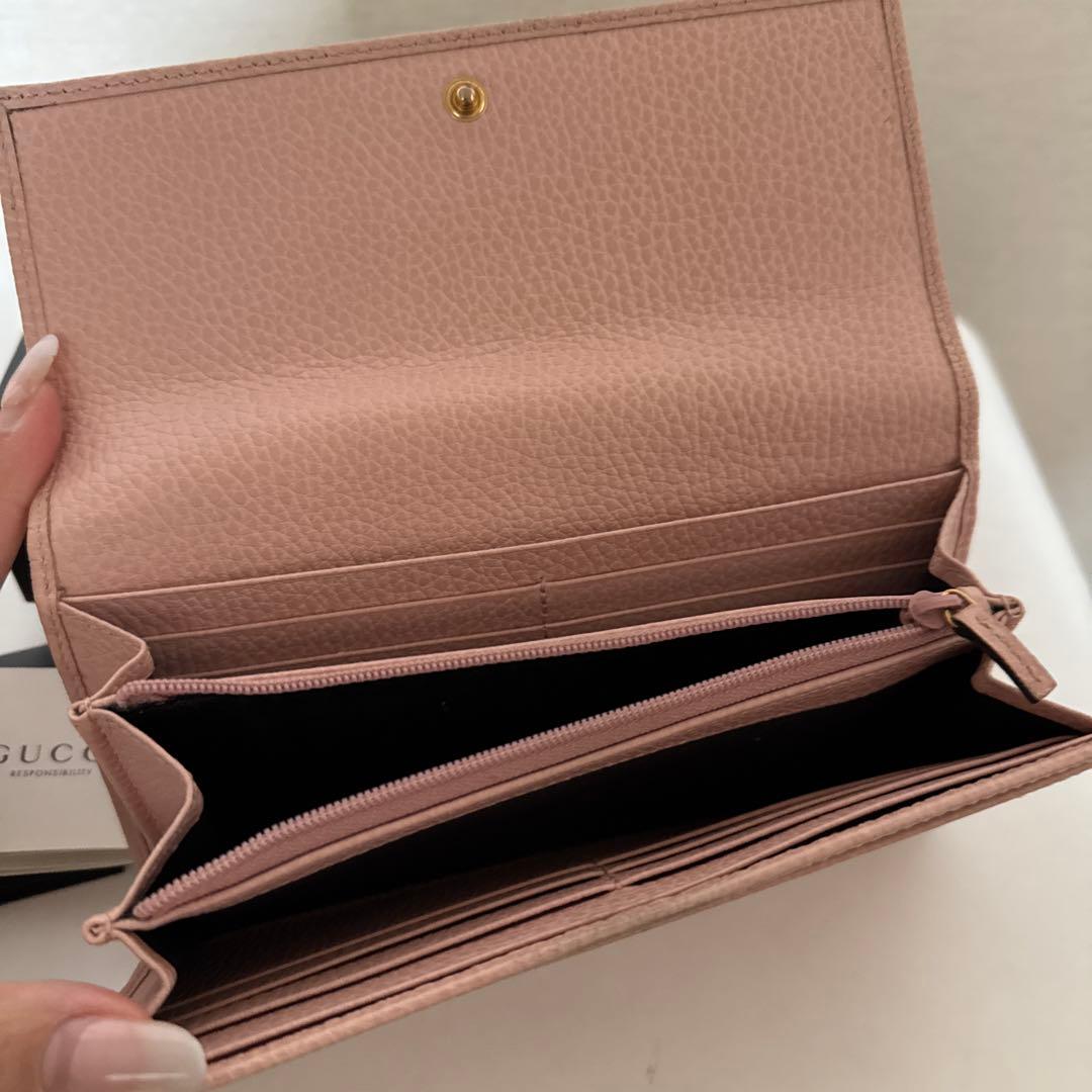 正規品！GUCCI ピンクベージュ　長財布