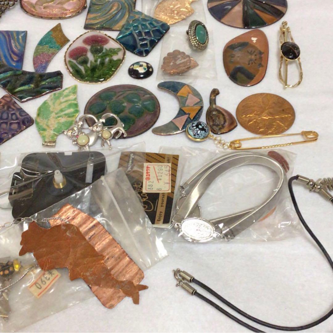 七宝焼き　アクセサリー　バッジ　ネックレス　ハンドメイド