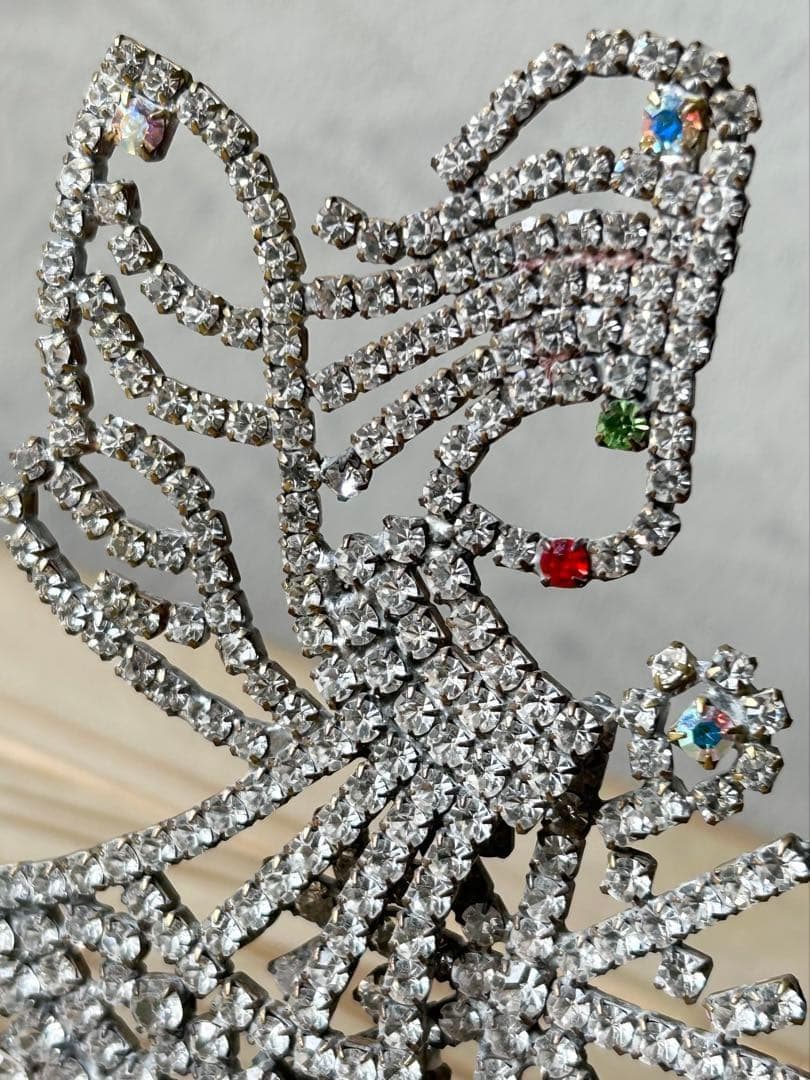 チェコガラス/ガラスツリー/エンジェル/天使/クリスマス/ラインストーン/卓上