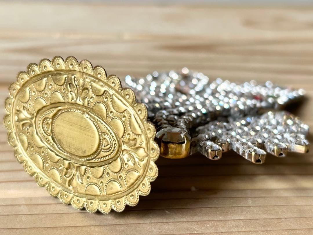 チェコガラス/ガラスツリー/エンジェル/天使/クリスマス/ラインストーン/卓上