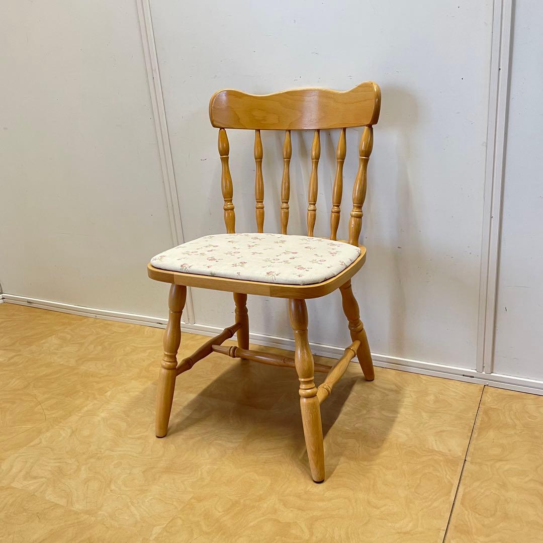 ミキモク ダイニングチェア① ウィンザーチェア 椅子 チェア 北欧スタイル 花柄