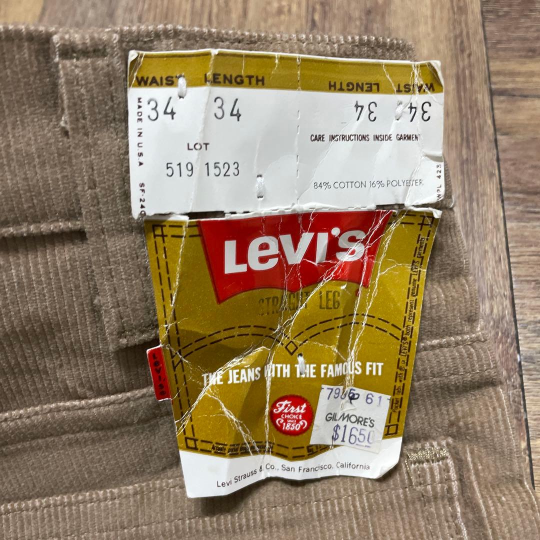 【デッドストック】　リーバイス519 細畝コーデュロイ w34L34