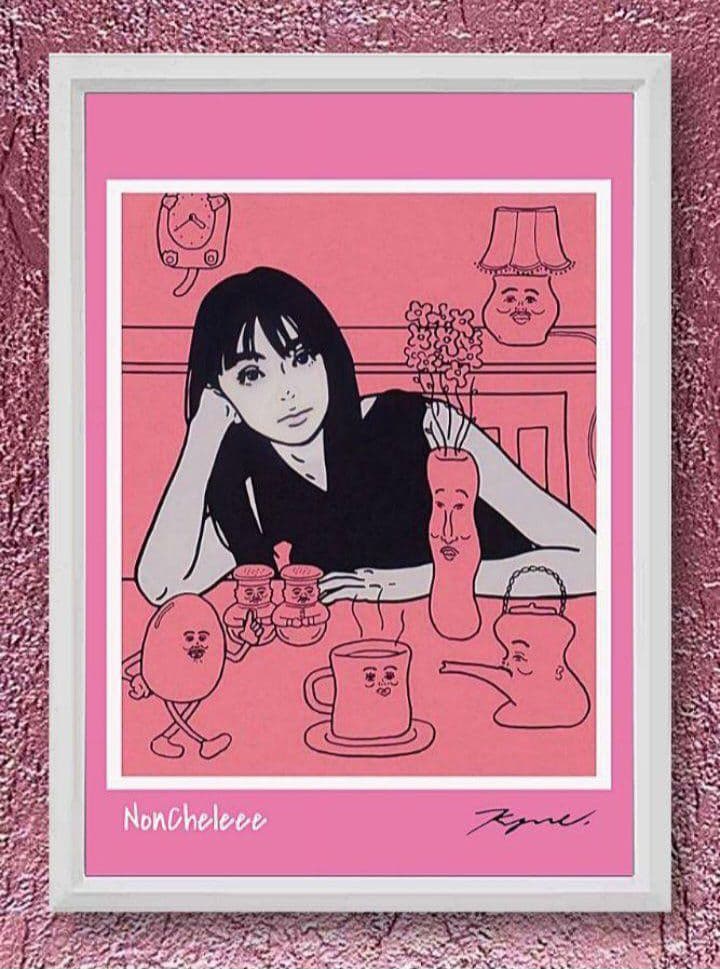 kyne・キネ / アート【A4 サイズ写真ポスターフレーム付き６点セット】