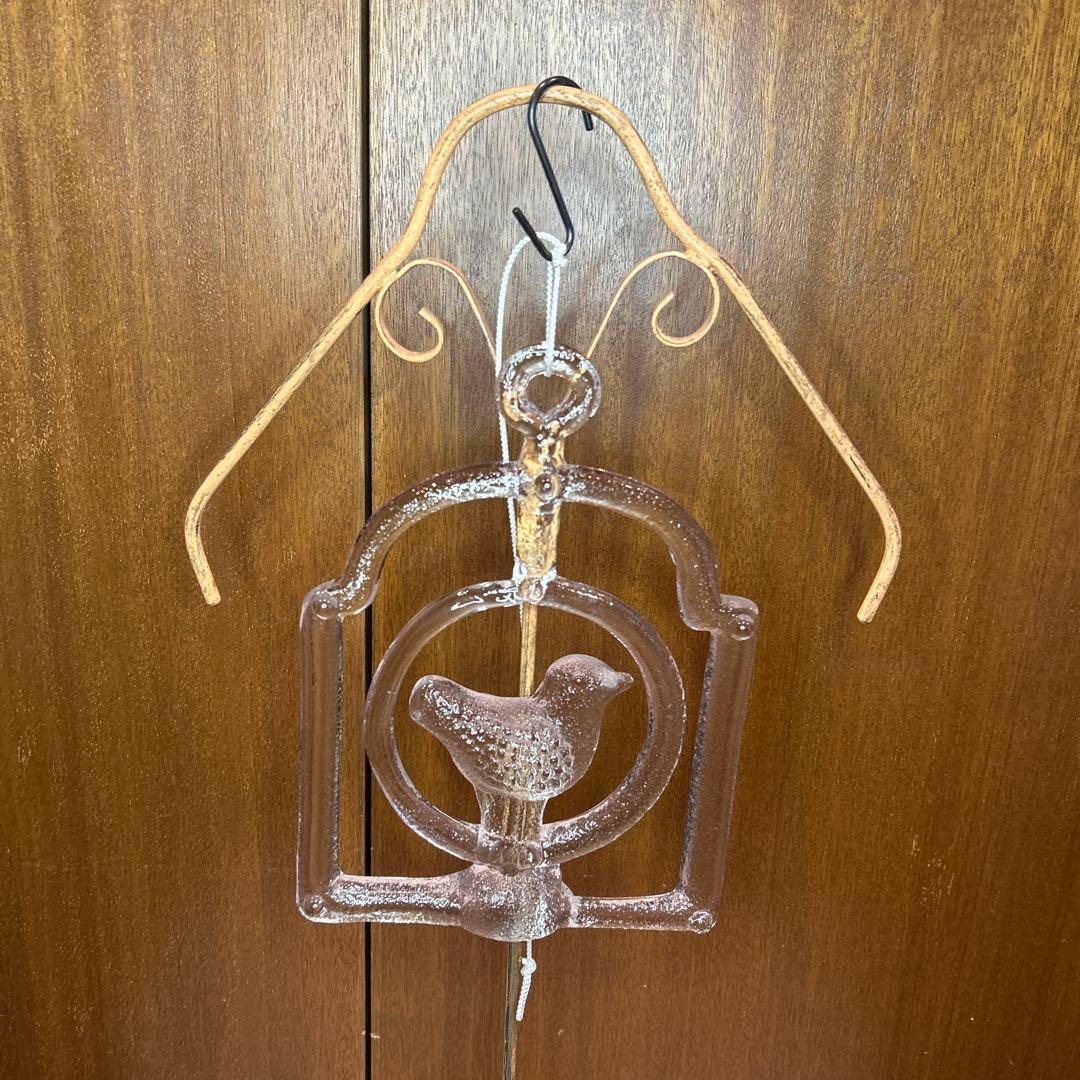 北欧ヴィンテージコスタボダ ガラス鳥のサンキャッチャー バーティル・ヴァリーン