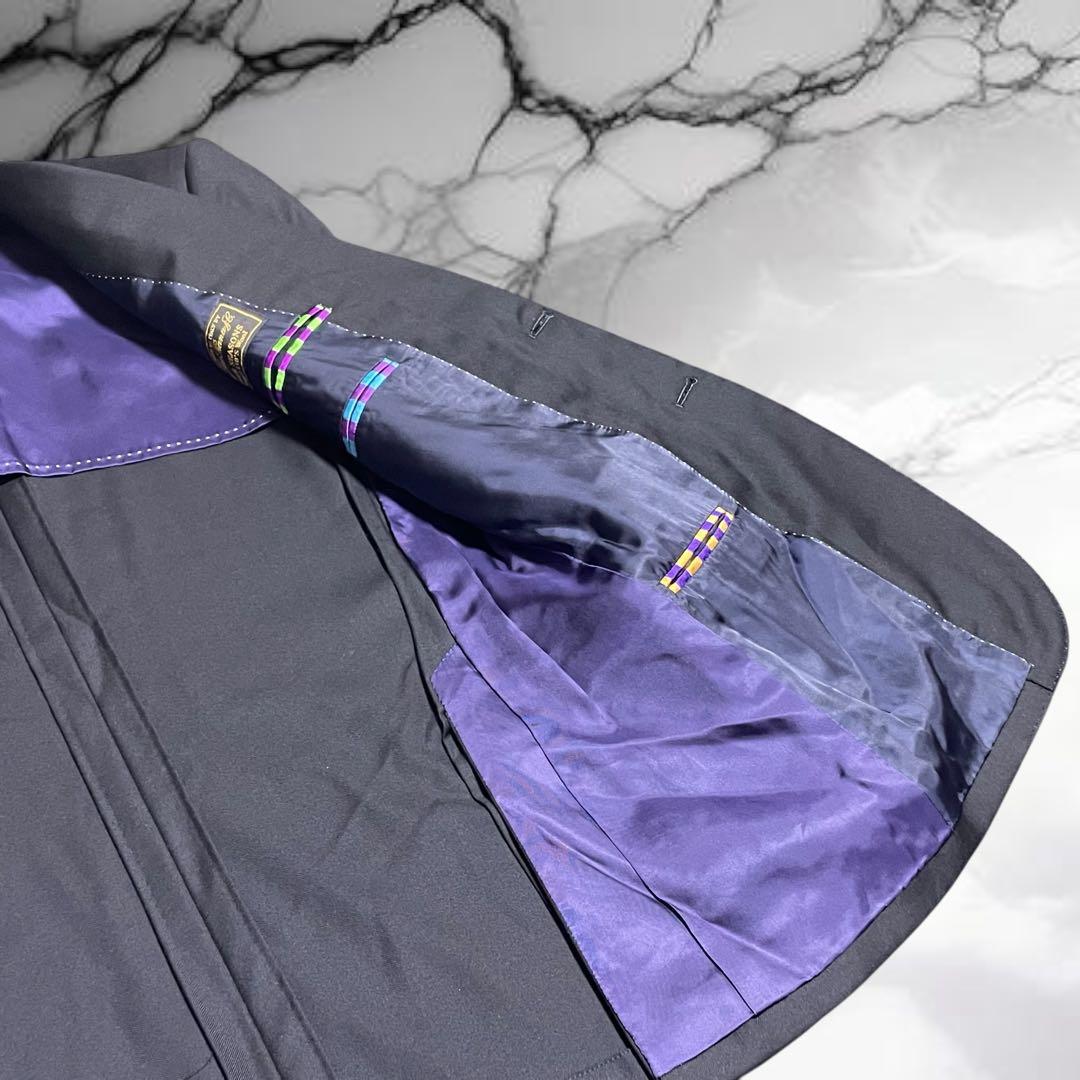 【ポールスミス】美品 高級 ロロピアーナ生地 130's ブラックフォーマル