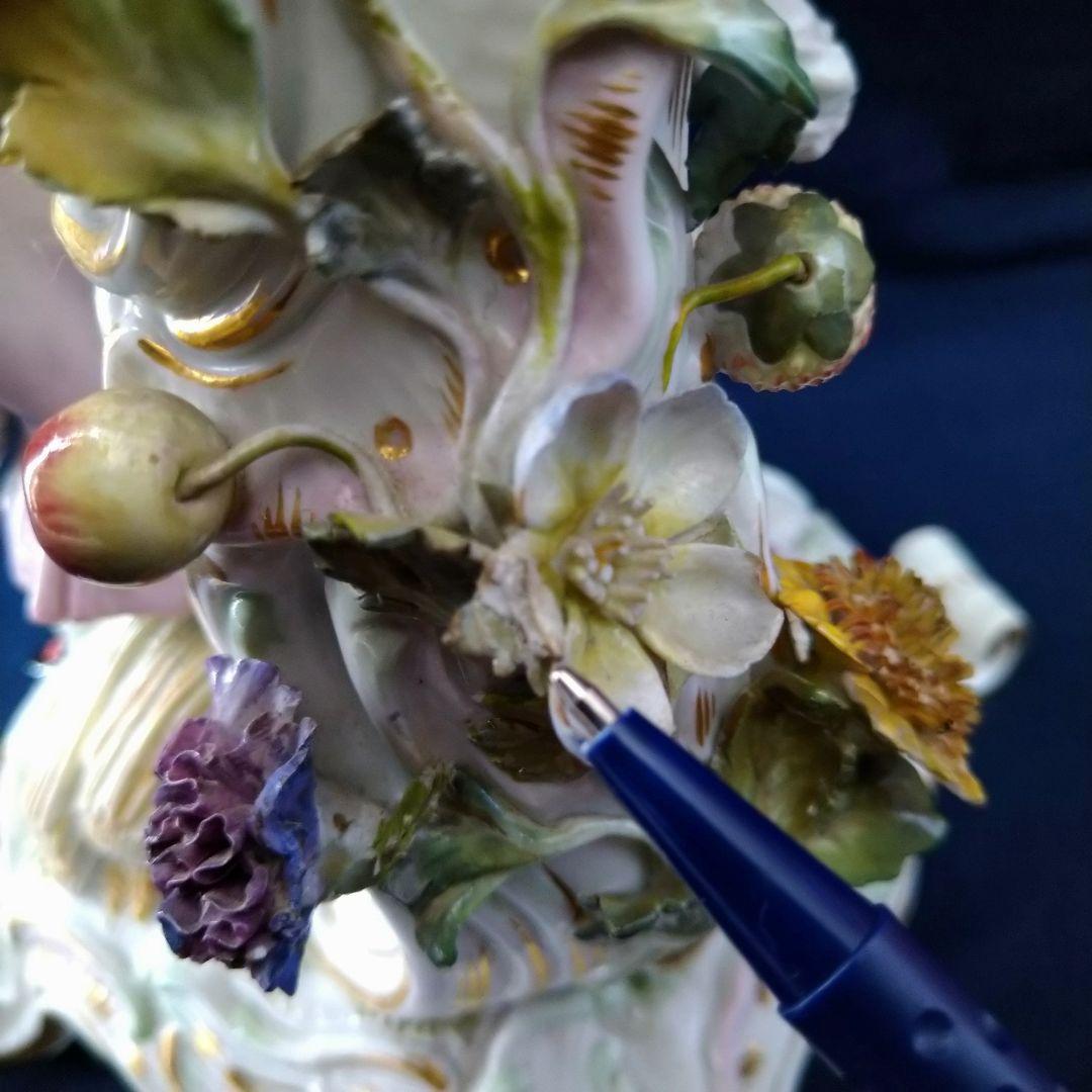 ✤1924年以前マイセン(Meissen)のキャンドルスタンド✤『春夏の寓意』✤