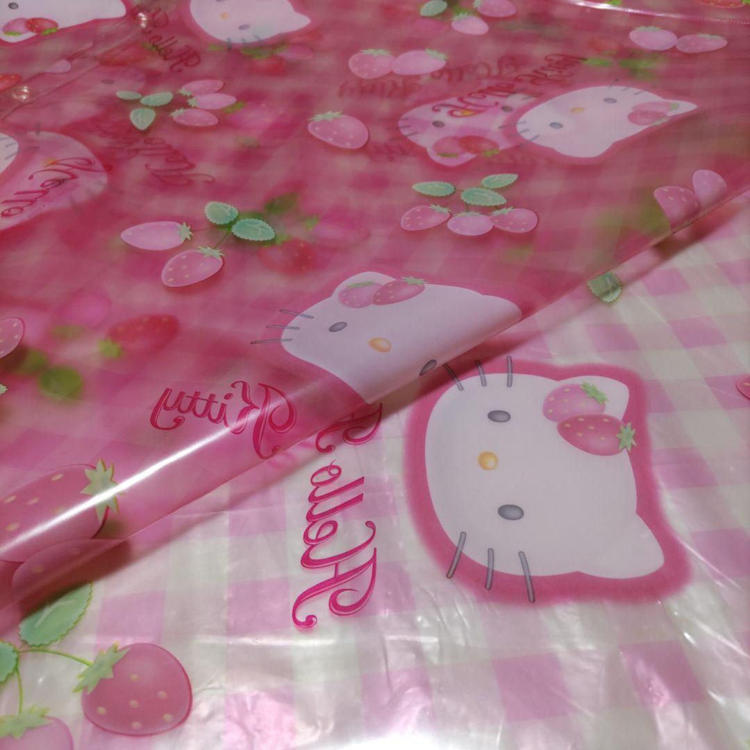 【激レア】ハローキティ いちごキティ シャワーカーテン ビニール生地 1枚