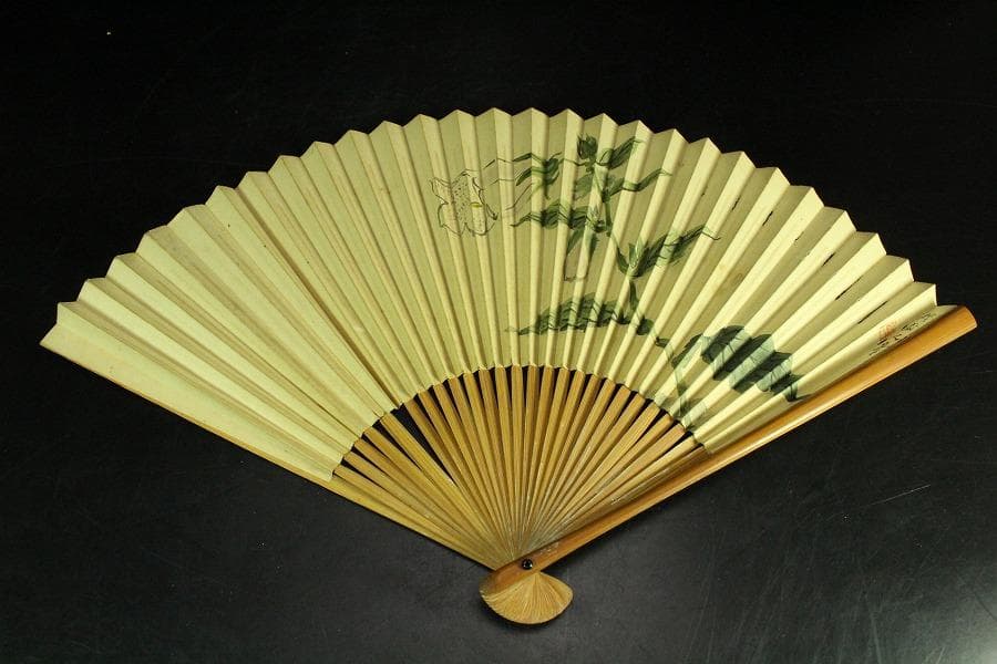 古い 中国美術 南画 扇 扇子 七件 肉筆 まとめて(K-A753)