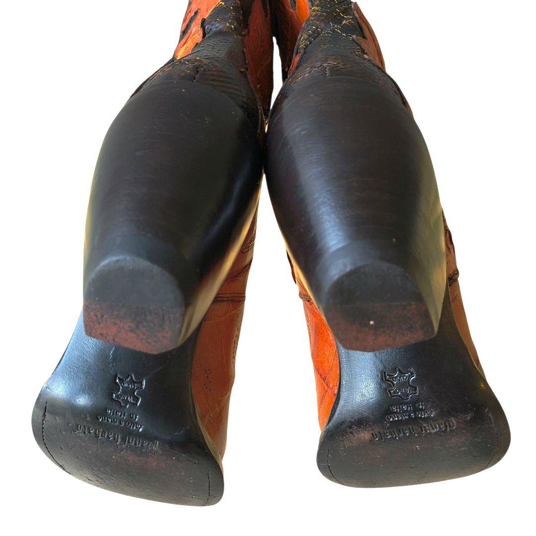 ♦Nana【ジャンニバルバート】✨美品　ウエスタンブーツ　本革　手作り　茶