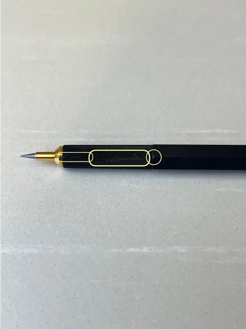 〈廃番品〉rotring 800 芯ホルダー2.0mm クラッチノック式 黒+芯