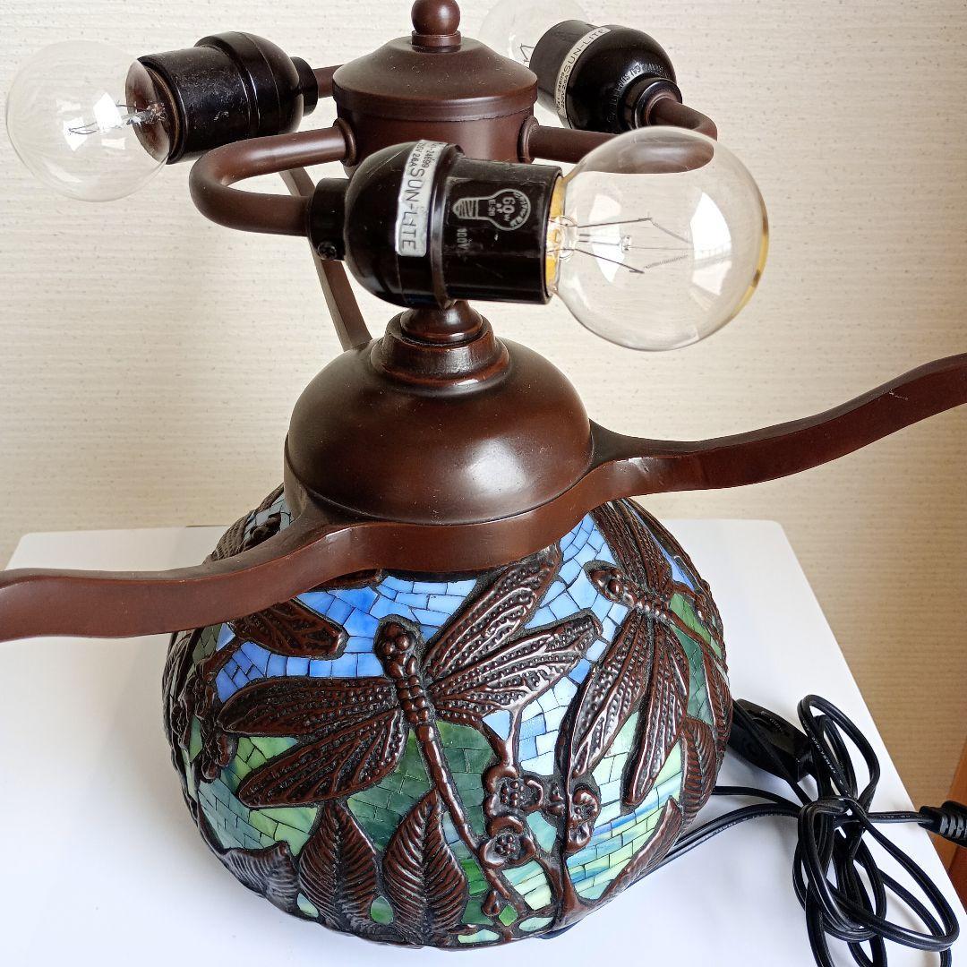 【希少の逸品】ティファニー レプリカステンドグラスランプ ドラゴンフライ